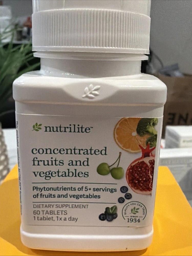 Nutrilite Concentrated Fruits and Vegetables 60 Tablets Exp 4/2027 – New/Sealed!