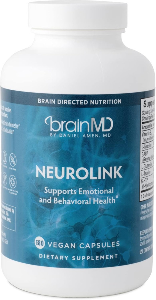 Dr Amen Neurolink – 180 Capsules – Promotes Optimal Brain Function, Focus & …