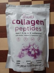 Multi Collagen Peptides, Unflavored, 1 lb (454 g) Soy, Gluten & GMO Free.