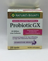 Nature’s Bounty Probiotic GX Gas & Bloating Capsules 25 Count Exp 2/25