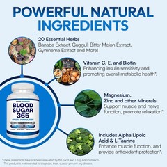Arazo Nutrition Blood Sugar 365 Supplement – Supports 120 Count (Pack of 1)