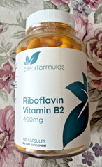 Clearformulas brand Vitamin B2 Riboflavin 400mg Capsules – B2 Vitamin 400mg