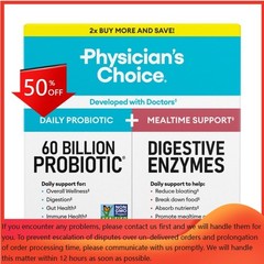 Physician’s Choice 60 Billion Probiotic + Digestive Enzyme Capsules Bundle -90ct