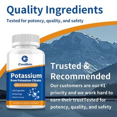 Potassium 120pcs – High Absorption, Heart Health Support, Gluten Free & Non-GMO