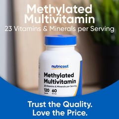 Nutricost Methylated Multivitamin 120 Capsules, 60 120 Count (Pack of 1)