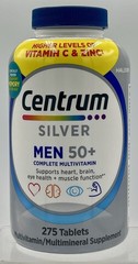 Centrum Silver Men 50+ Heart Brain Eye Muscle Support 275 Tabs EXP 10/2027