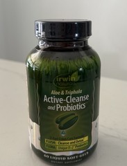 Irwin Naturals Active Cleanse Probiotics Aloe 60 Softgels New