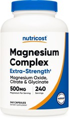 Nutricost Magnesium Complex 500mg, 240 Capsules – 240 Count (Pack of 1)