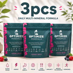 3PCS Optimize Minerals Multi – Mineral Daily Powder – Gluten Free, 30 Servings*