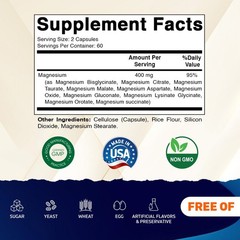 Vitamatic Magnesium Complex, 400mg Elemental MG-120 Capsules
