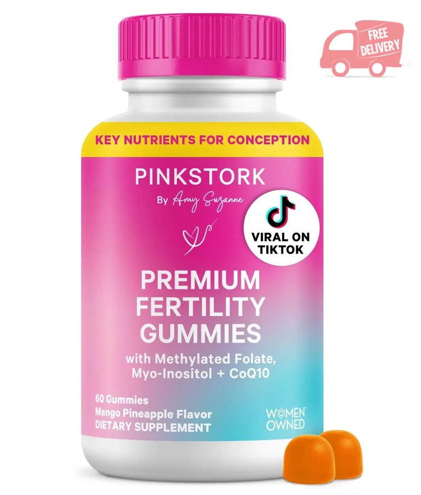 Pink Stork Premium Fertility Gummies | Fertility Supplements for Women with C…