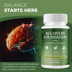 (5 Pack) Zafira Recovery Foundation Capsules Healthy Mood Mental Clarity (300ct)