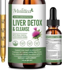 Liver Detox Drops – 21 Herb Concentrate with Turmeric, Gluten-Free, 60ml