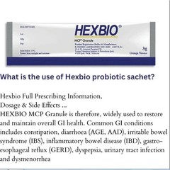 2 X HEXBIO Probiotic Granule 3g (45’s) For Constipation & Diarrhea FAST SHIPPING