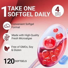 Astaxanthin 12mg 120 Softgels, 4 Month Supply,Triple Strength,Non-GMO,Eye Health