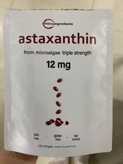 3 PACK Astaxanthin 120 Softgels 12mg – Supports Eye Wellness and Joint Wellness.