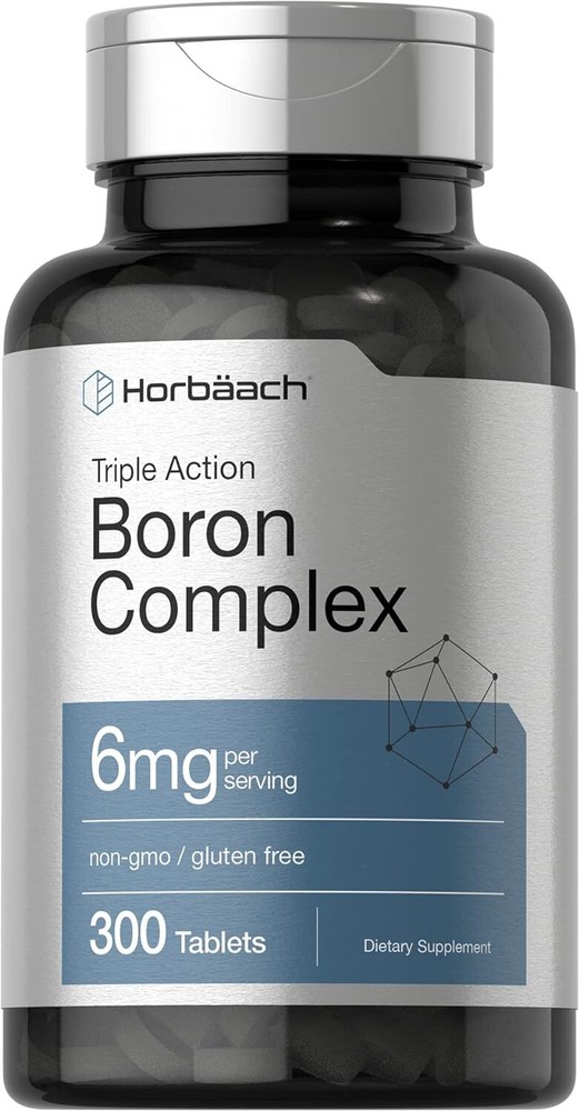 Suplemento Triple Complejo De Boro De 6 Mg | 300 Tabletas | Vegetariano, Sin …