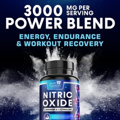 Extra Strength Nitric Oxide Booster – 3X Strength L-Arginine AKG and Citrulli…