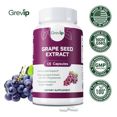 120pcs Grape Seed Extract- 95% Polyphenols Heart Health Antioxidant Free Radical