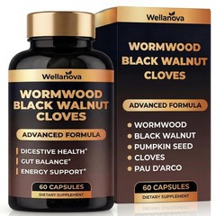 Wormwood Black Walnut Clove Cleanse for Humans – Advanced Detox Formula
