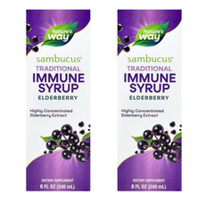 2 pack Nature’s Way Sambucus Elderberry Immune Syrup 8oz EXP 1/23/27
