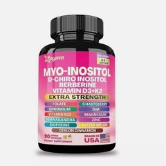 Zoyava Myo-Inositol D-Chiro Inositol Berberine D3+K2 – 90 Caps – Free Shipping