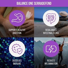 Balance ONE SerraDefend, Systemic & Digestive Enzymes, 2 Month Supply