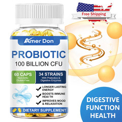 Probiotic 100 Billion with Prebiotics, Immune Function, Healthy Digestion 60 Cap