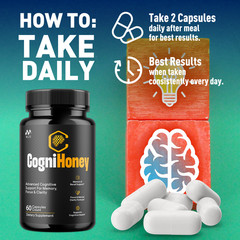 (3 Pack) CogniHoney Advanced Brain Support Supplement Cogni Honey 180 Capsules