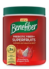 Benefiber Prebiotic Fiber and Super Fruits, 8.81 OZ Strawberry Dragon Fruit