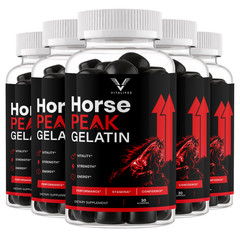 (5 Pack) Horse Peak Gelatin Advanced Male Health Support Supplement 30 Gummies