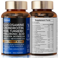 Triple Strength Pain Relief Supplement, Joint Support Glucosamine, Turmeric, MSM