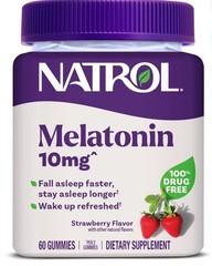 Natrol Melatonin 10 mg Gummies Sleep Support Strawberry Flavor 60 Gummies