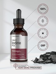 Horbaach Liquid Iodine Drops, 2 oz – 150 mcg Vegetarian Non-GMO Supplement