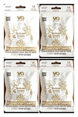 Mushroom Complex Gummies -Vita Globe 14ct Focus Memory Brain Health EX 8/27-4PK