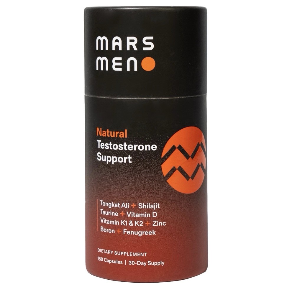 MARS MEN Natural Testo Support 150ct – 1 Month Supply Best By 10/28