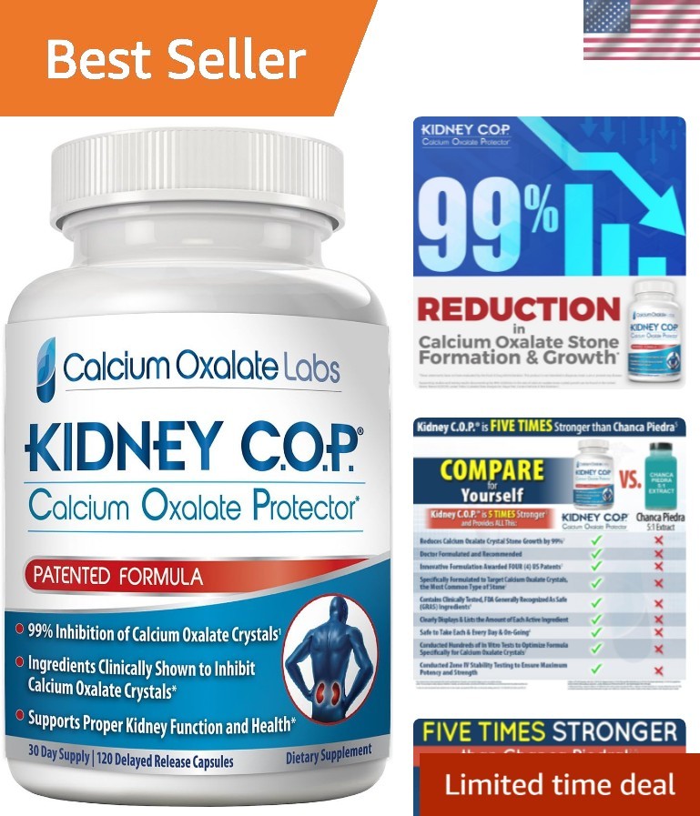 Doctor-Recommended Calcium Oxalate Protector – 120 Capsules for Kidney Wellness