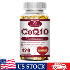 CoQ10 200mg Softgels, Dietary Supplement for Heart Health Support, 120 capsules