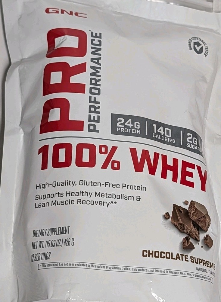 GNC – PRO Performance 100% Whey – 15.03 oz – Chocolate Supreme – Exp 07/2026