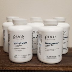 5x Pure Therapro Methyl Multi Without Iron Multivitamin Capsules 240 Ct Ea READ