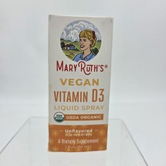 MaryRuth’s Vegan Vitamin D3 Liquid Spray 1 Fl Oz USDA Organic Unflavored