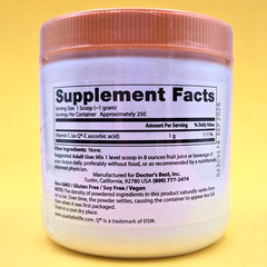 Pure Vitamin C Powder by Doctors Best with Q-C 8.8 oz, Support for Immune Health