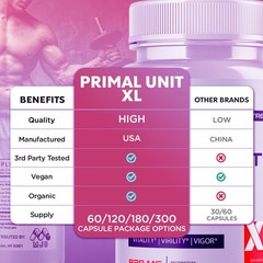 (5 Pack) Primal Unit XL Advanced Male Health Support PrimalUnitXL 300 Capsules