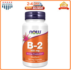 NOW Supplements, Vitamin B-2 (Riboflavin) 100 mg, Energy Production*, 100 Caps