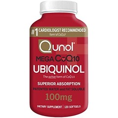Ubiquinol CoQ10 100mg Softgels, Qunol Mega Ubiquinol 100mg – Superior Absorption