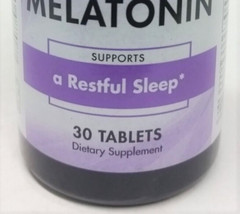 ( LOT 8 ) Melatonin 3mg w/ Vitamin B-6 (aids rest non-narcotic) 30 Tablets/Bott
