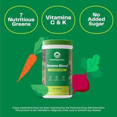 Greens Blend Superfood: Super Greens Powder with Spirulina, Chlorella, Beet R…