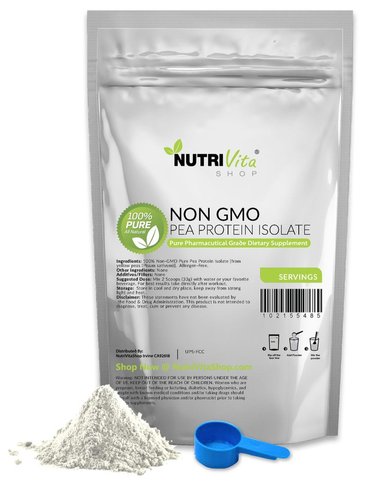 2lb 100% NEW PEA PROTEIN PRO ISOLATE NON-GMO HIGH PROTEIN VEGAN USP GRADE
