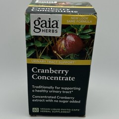 Gaia Herbs Cranberry Concentrate Urinary Tract Support Liquid Phyto-Caps 60 ct