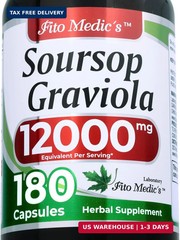 Soursop Supplement | Graviola | 180 Capsules | Soursop Gravio